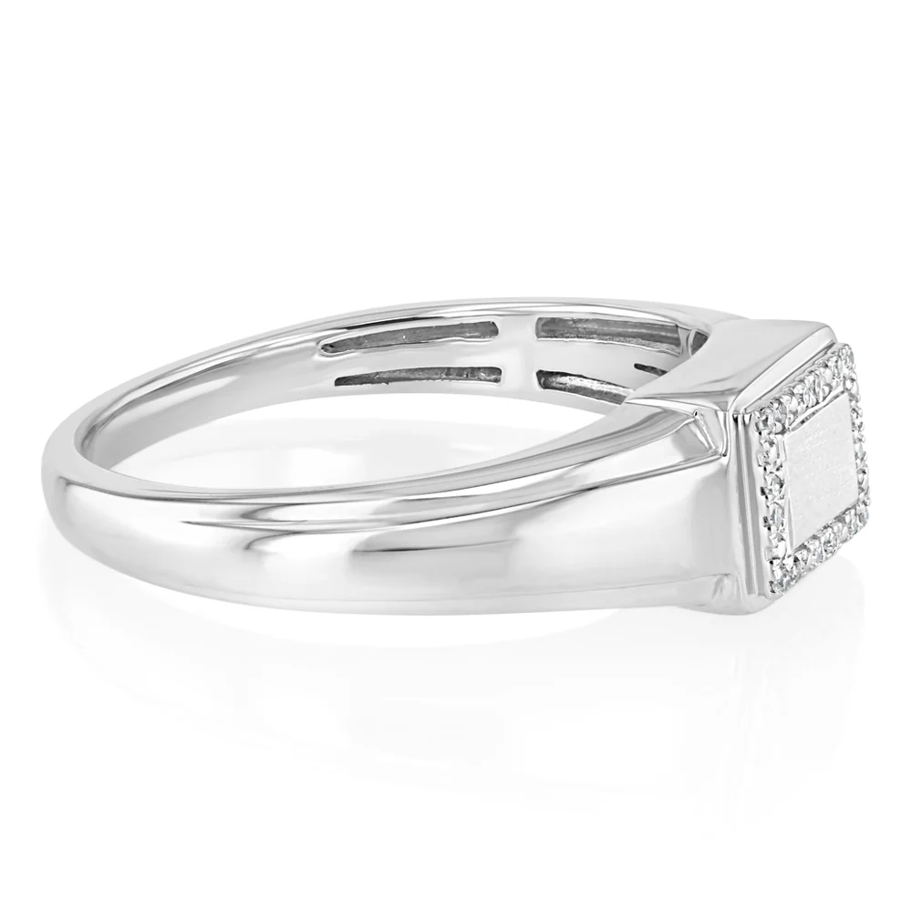0.04 Carat Diamond Gents Ring in Sterling Silver - Image 2