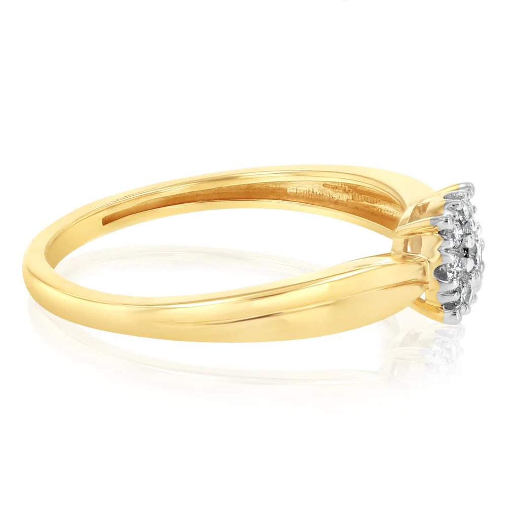 0.13 Carat Diamond Ring in 9ct Yellow Gold - Image 2