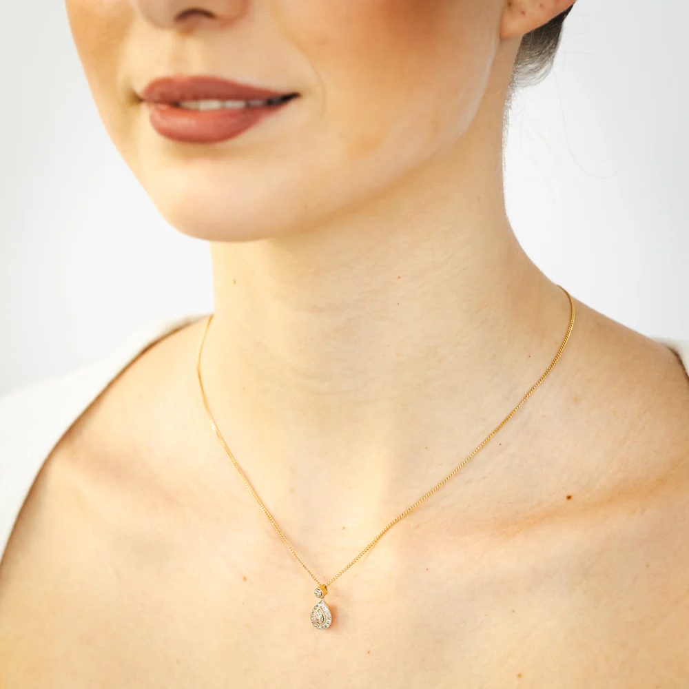 0.15 Carat Diamond Pendant in 9ct Yellow Gold - Image 2