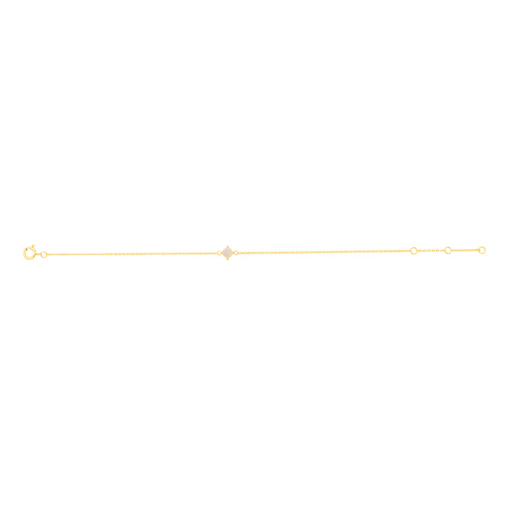 0.17 Carat Opal Adjustable Bracelet 17cm in 9ct Yellow Gold - Image 2