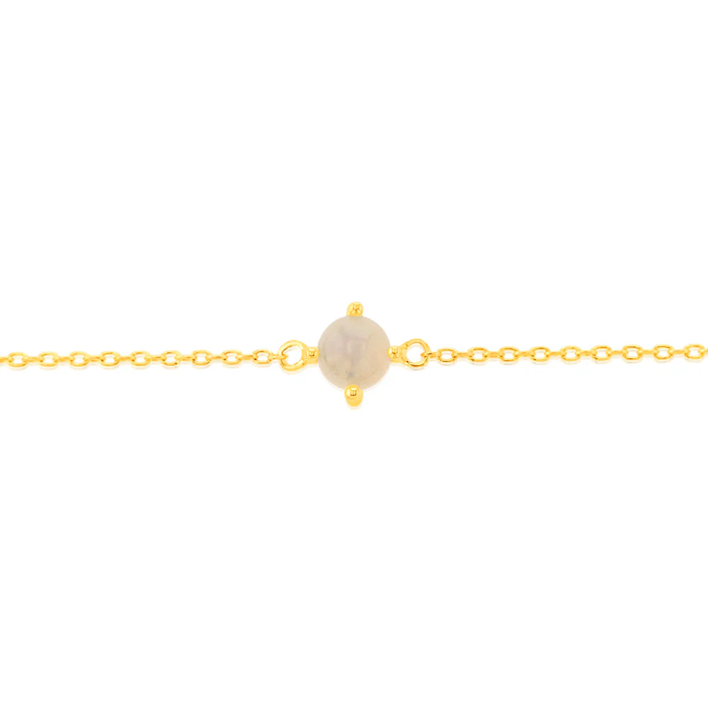 0.17 Carat Opal Adjustable Bracelet 17cm in 9ct Yellow Gold - Image 3