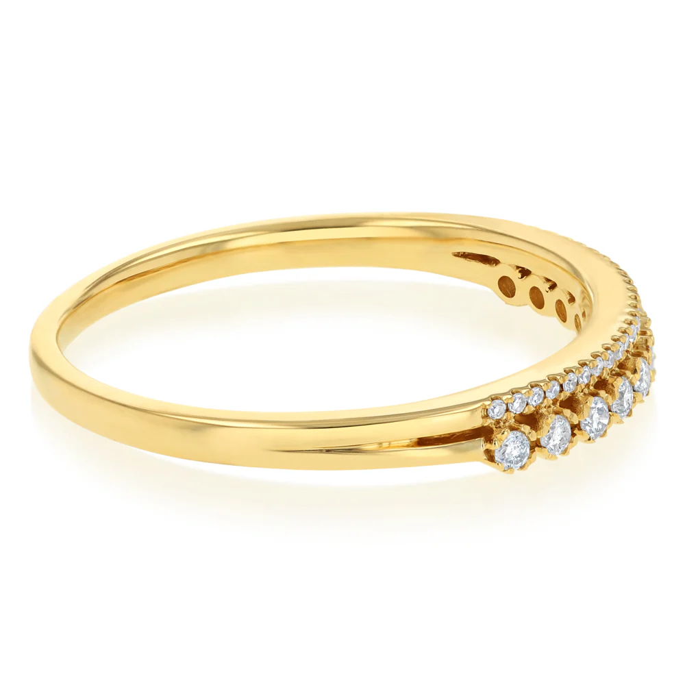 0.18 Carat Diamond Eternity Ring in 9ct Yellow Gold - Image 2