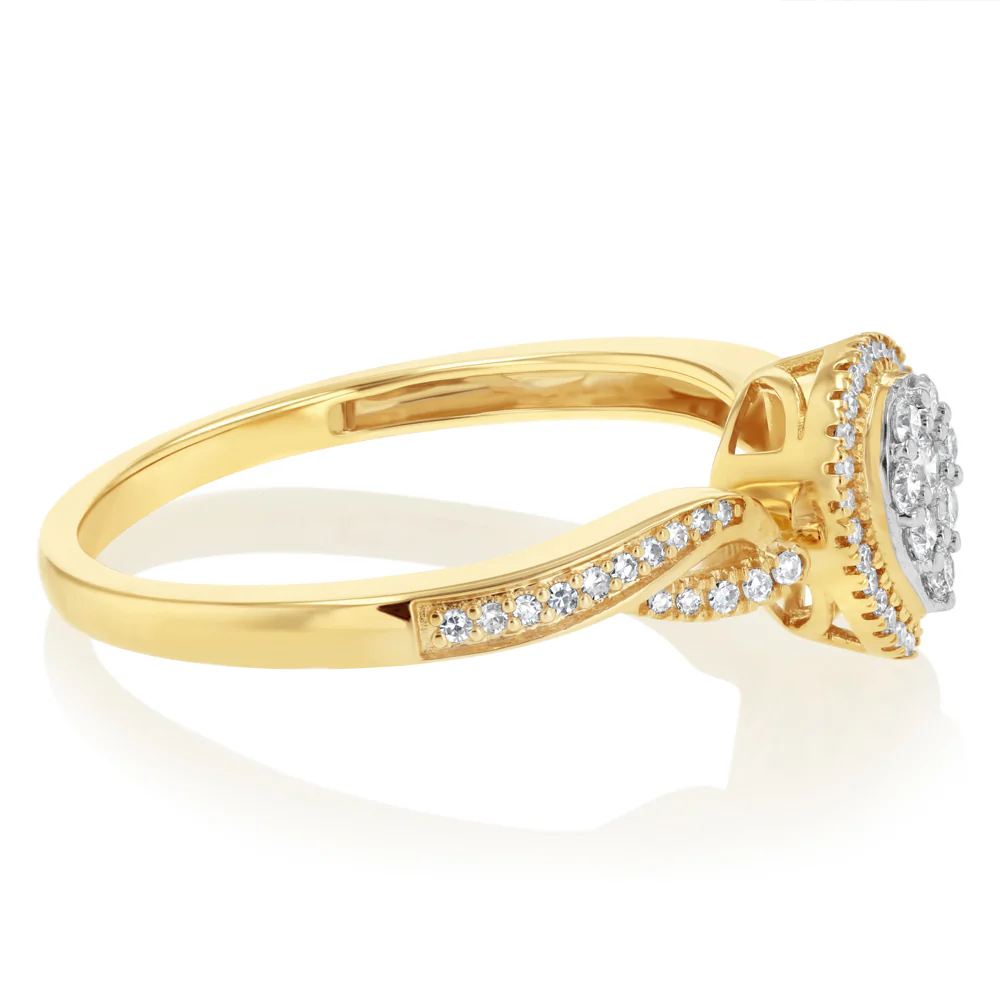 0.23 Carat Diamond Ring in 9ct Yellow Gold - Image 2