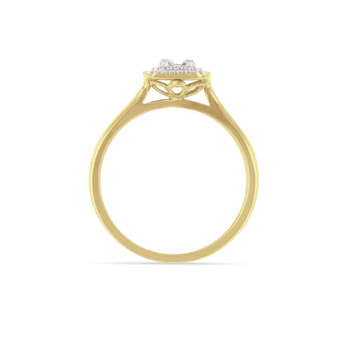 0.25ct Baguette & Round Duchess Halo Ring in 9ct Gold - Image 3