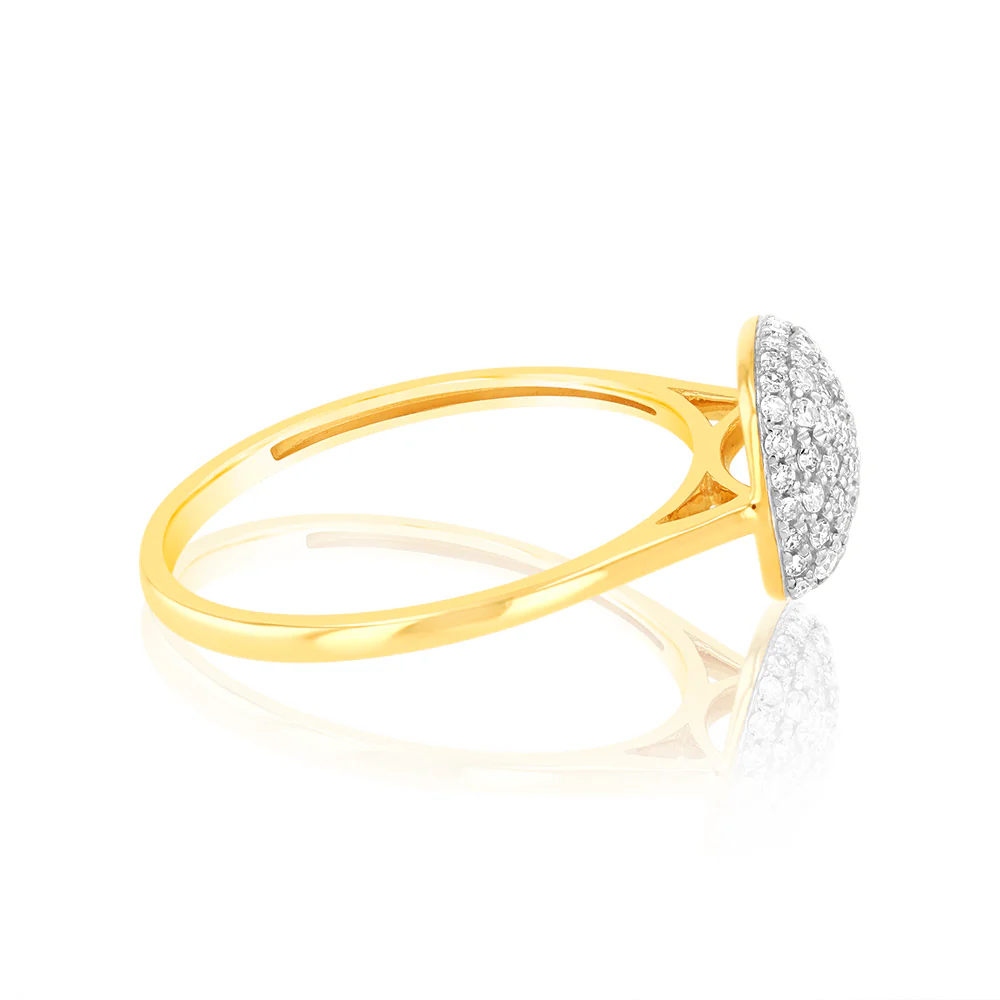 0.30 Carat Diamond Dress Ring in 9ct Yellow Gold - Image 2