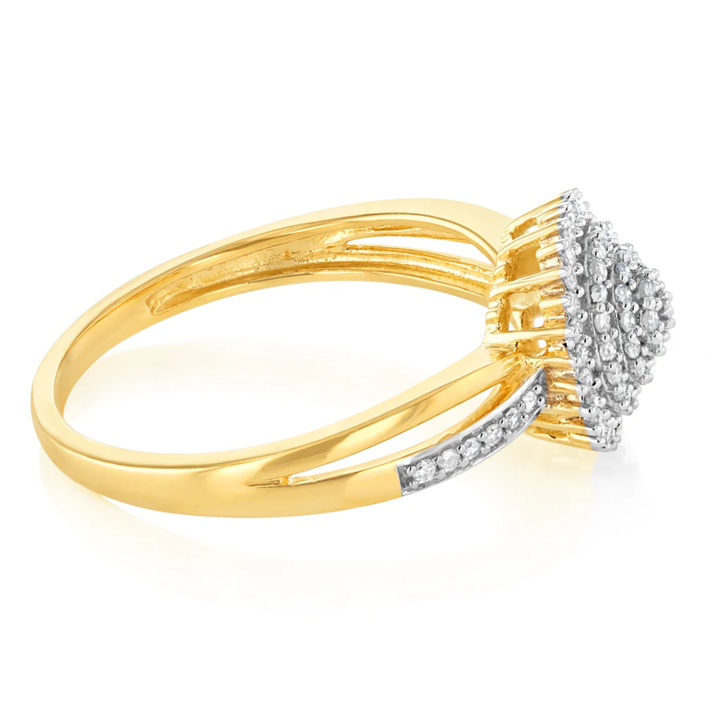 0.30 Carat Diamond Dress Ring in 9ct Yellow Gold - Image 2