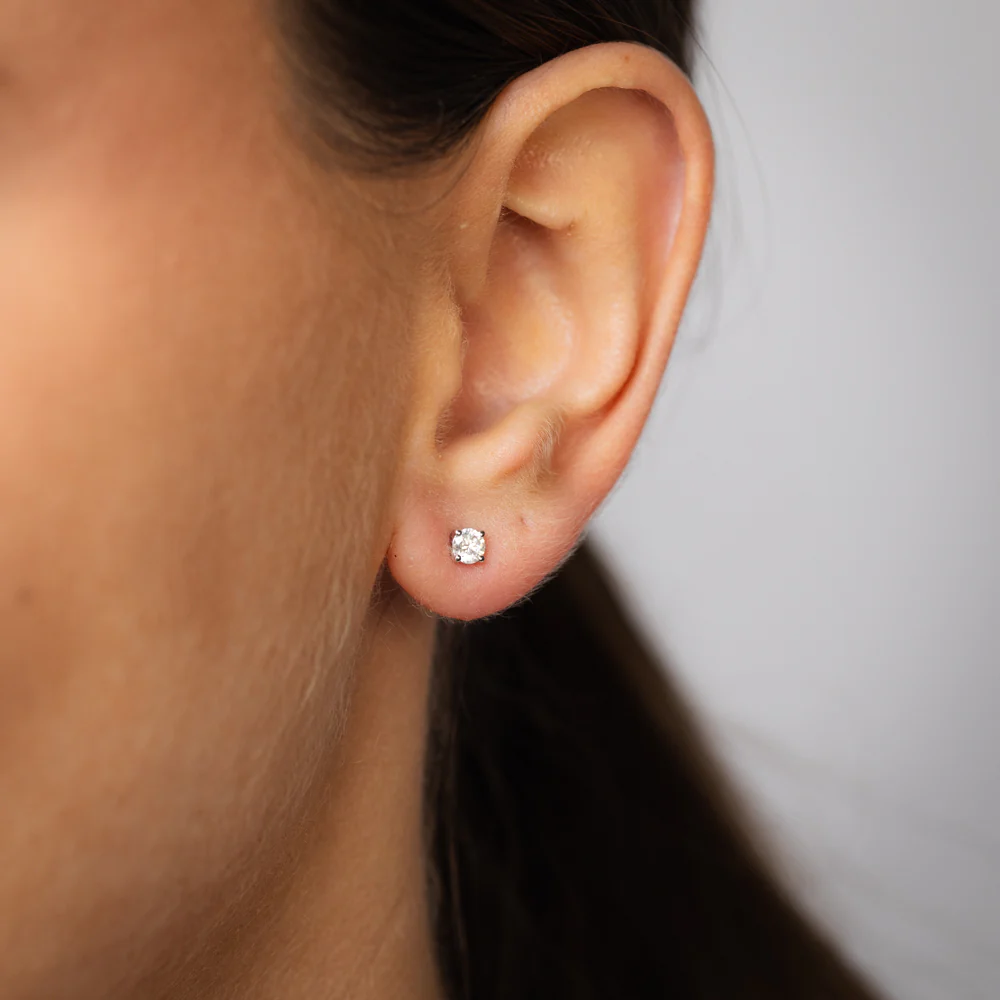 0.30 Carat Diamond Solitaire Stud Earrings in 9ct White Gold - Image 2