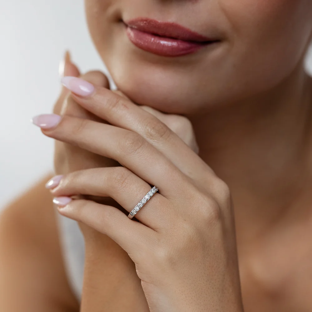 0.45 Carat Diamond Eternity Ring in 10ct white Gold - Image 3