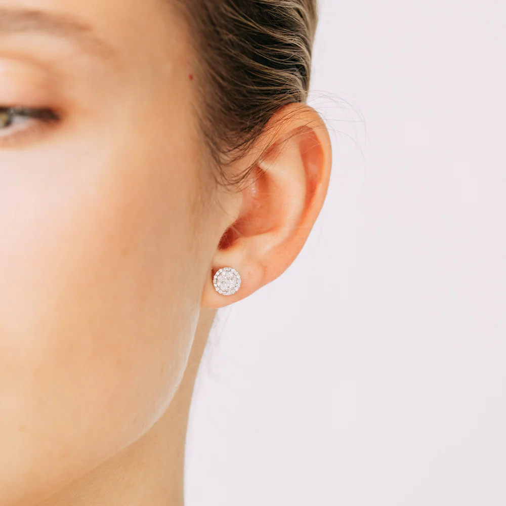 0.45 Carat Diamond Stud Earrings in 10ct White Gold - Image 2