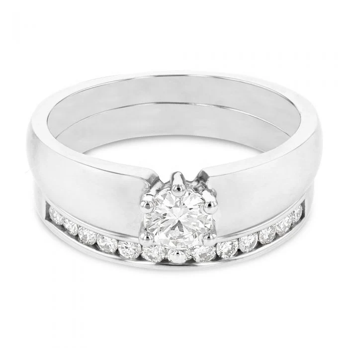 0.56ct Diamond Solitaire Ring in 9ct White Gold - Image 2
