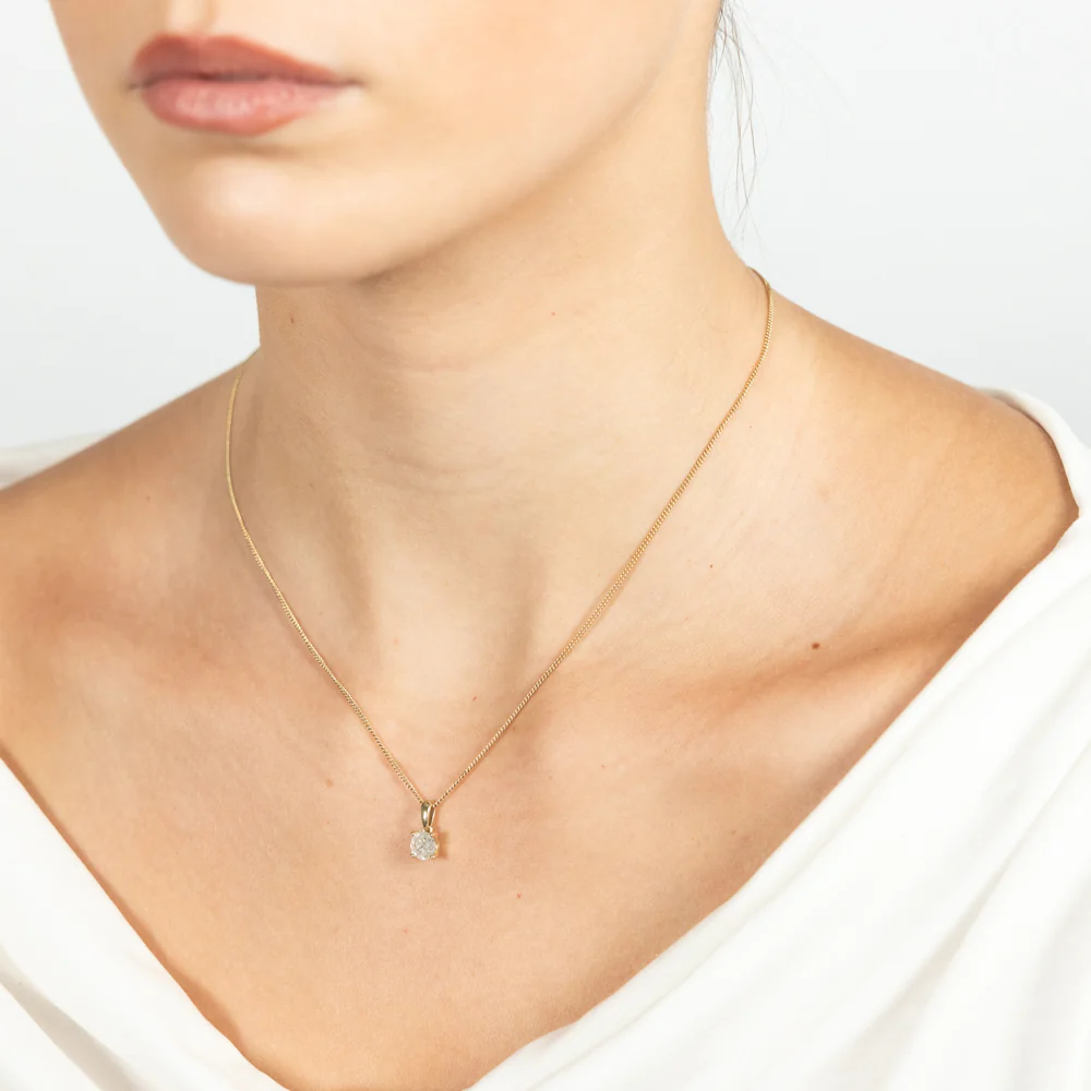 0.70 Carat Diamond Solitaire Pendant in 9ct Yellow Gold - Image 2