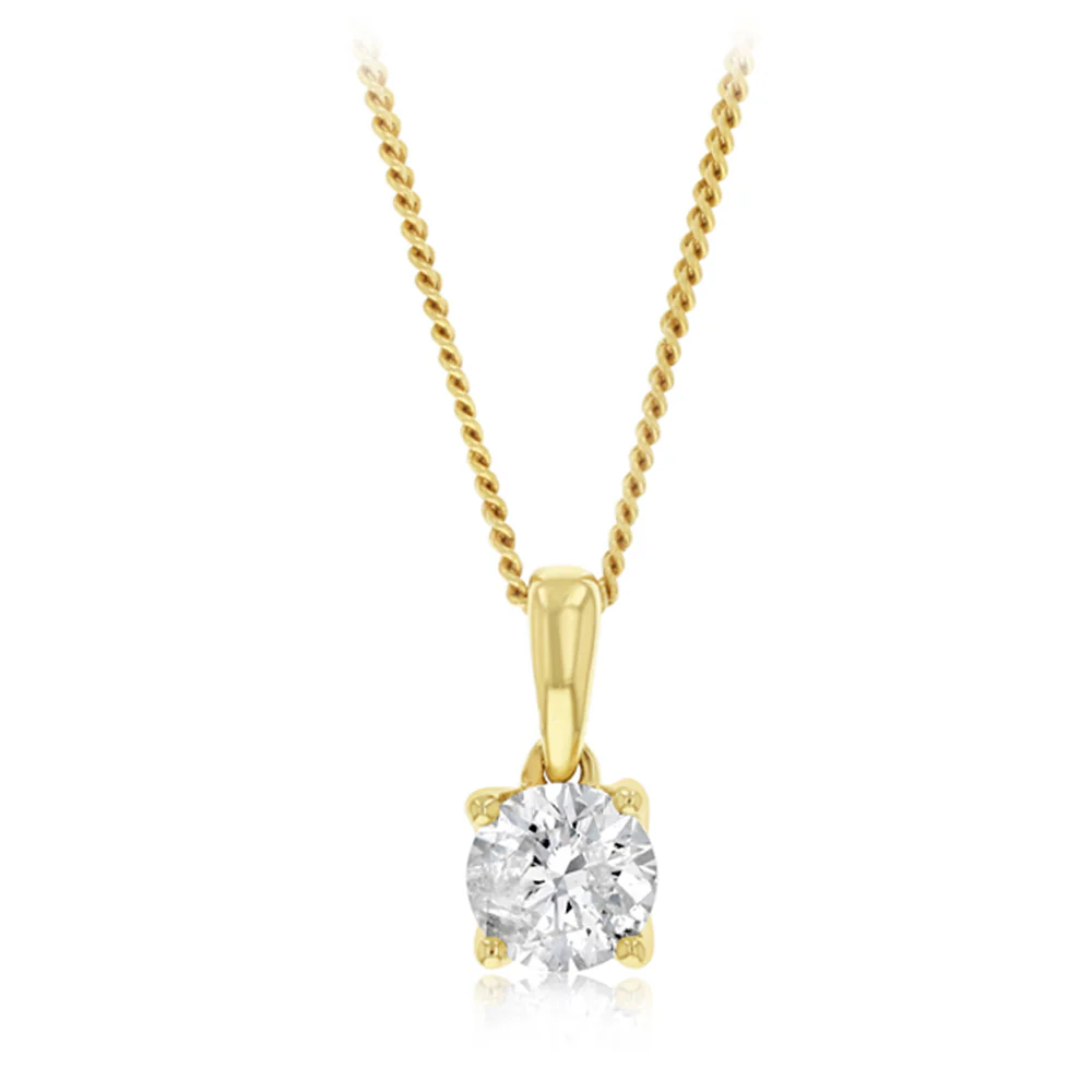 0.70 Carat Diamond Solitaire Pendant in 9ct Yellow Gold - Image 2