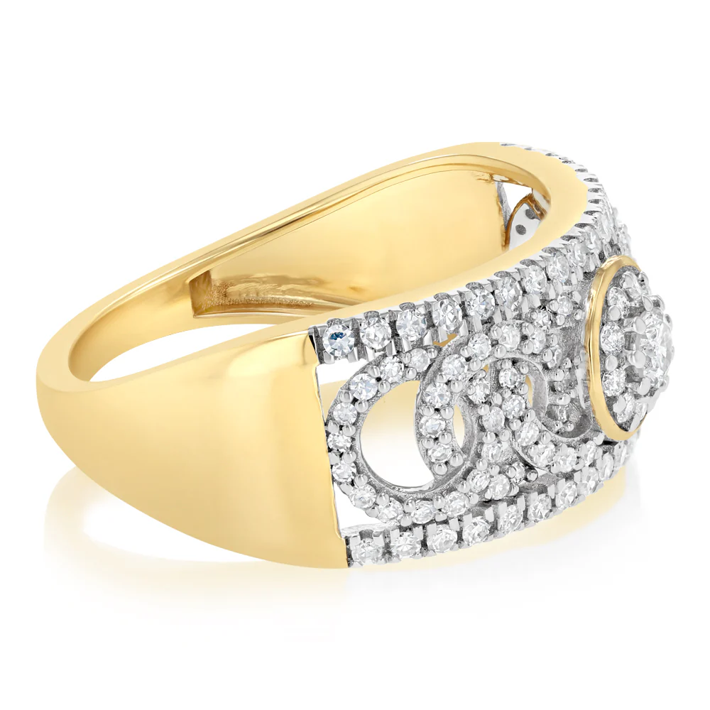 0.71 Carat Diamond Ring in 9ct Yellow Gold - Image 2