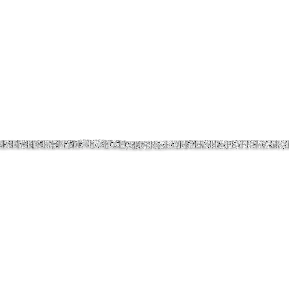 0.95 Carat Diamond 19cm Bracelet in Sterling Silver - Image 2
