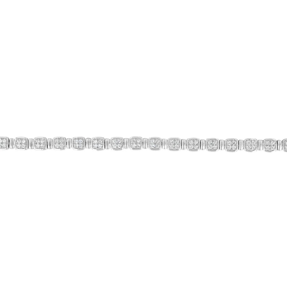 0.95 Carat Diamond Bracelet in Sterling Silver - Image 2