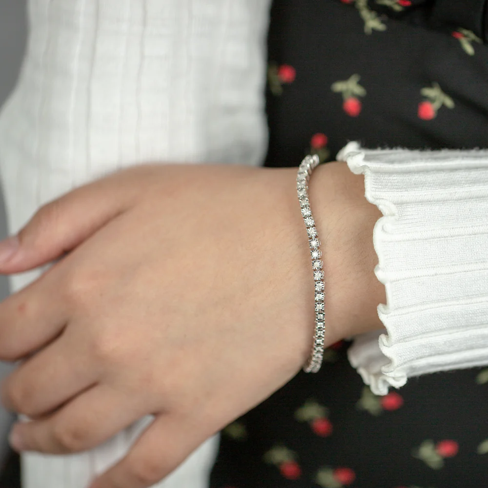 0.95 Carat Diamond Tennis Bracelet 18.5cm in Sterling Silver - Image 3