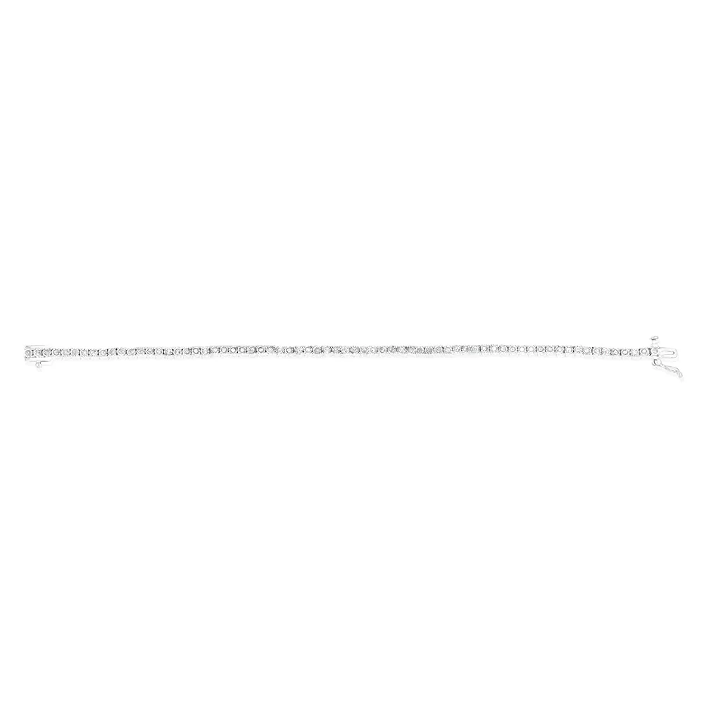 0.95 Carat Diamond Tennis Bracelet in Sterling Silver - Image 2