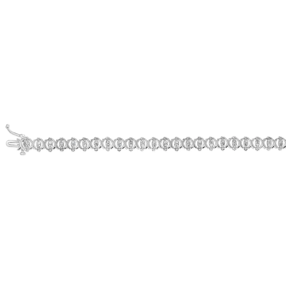 0.95 Carat Diamond Tennis Bracelet in Sterling Silver - Image 2