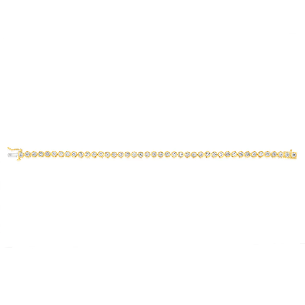 1.00 Carat Diamond Bracelet in 10ct Yellow Gold - Image 2