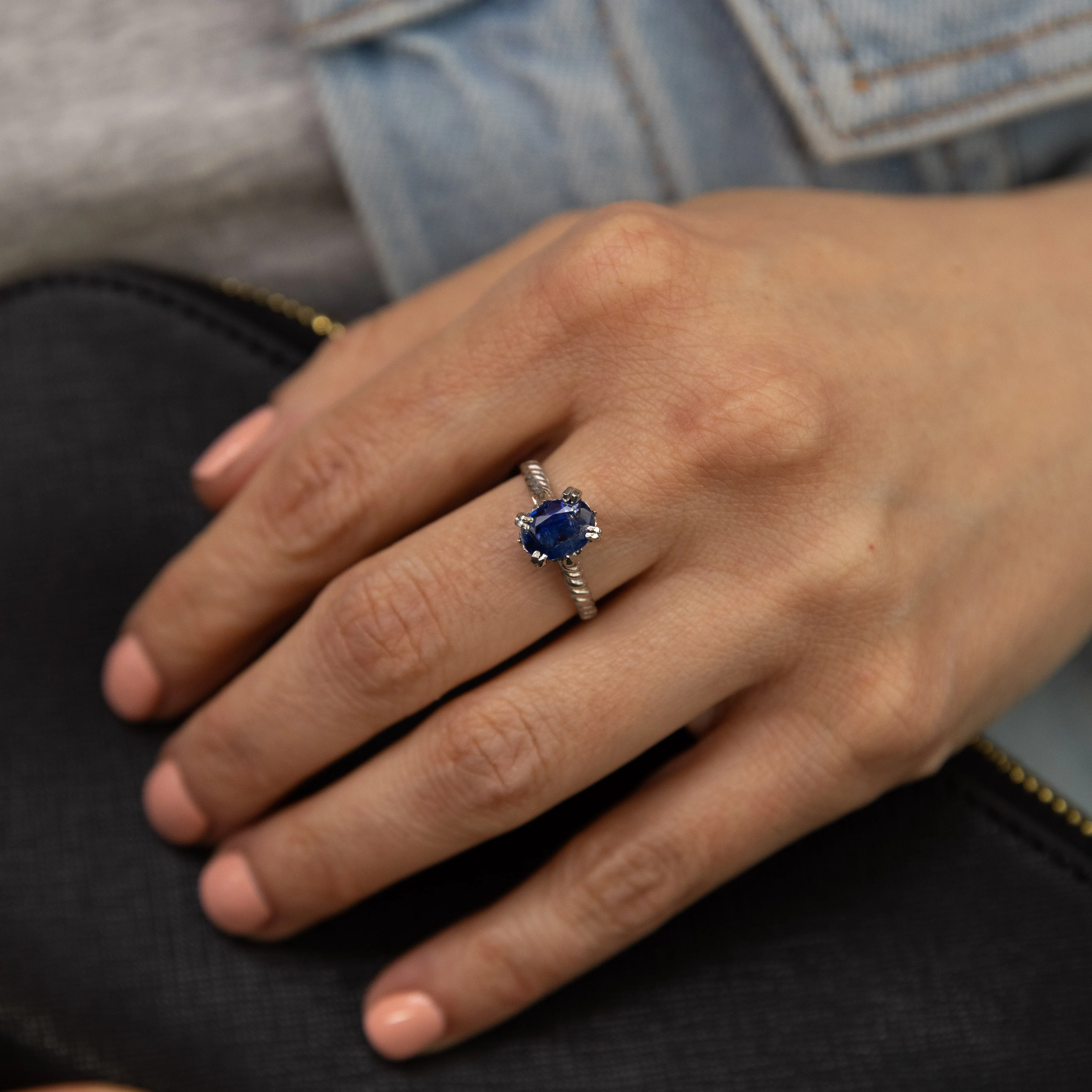 1.00ct Kyanite Solitaire Ring Set in Sterling Silver - Image 3