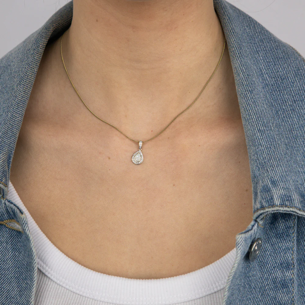 1/10 Carat Cross Diamond Pendant in 9ct Yellow Gold - Image 2