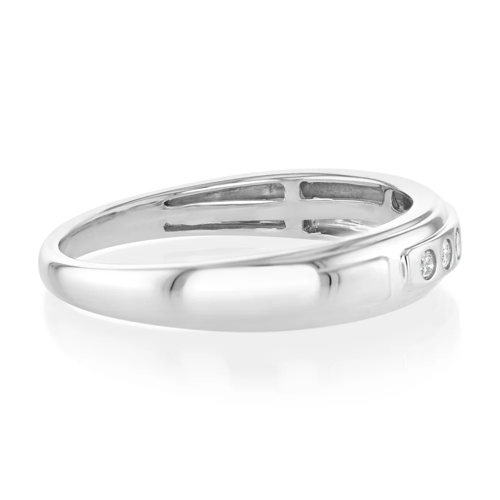 1/10 Carat Diamond Eternity Ring in 9ct White Gold - Image 2