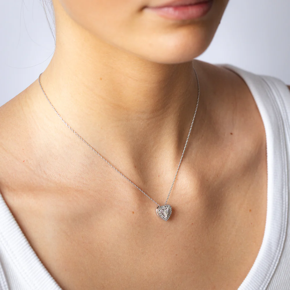 1/10 Carat Diamond Pendant on 45cm Chain in Sterling Silver - Image 2