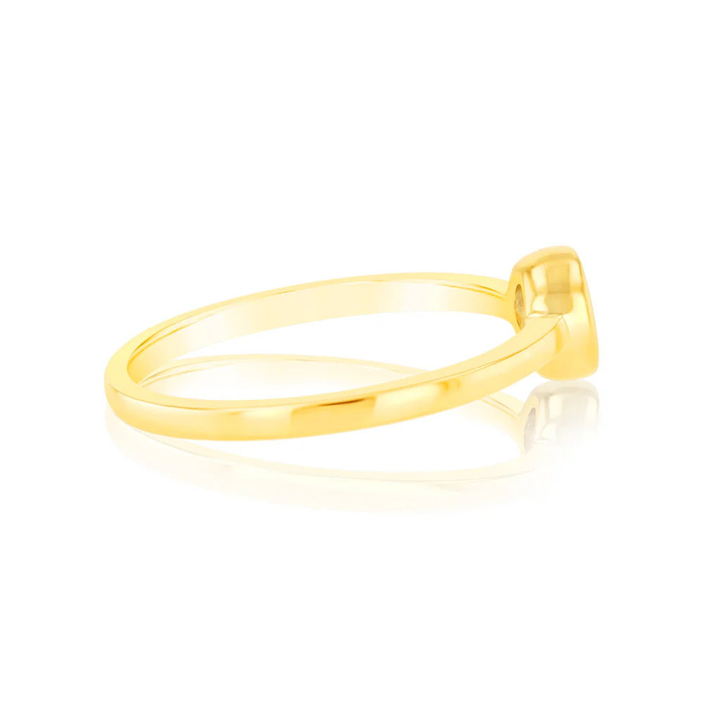 1/10 Carat Diamond Ring in 9ct Yellow Gold - Image 2