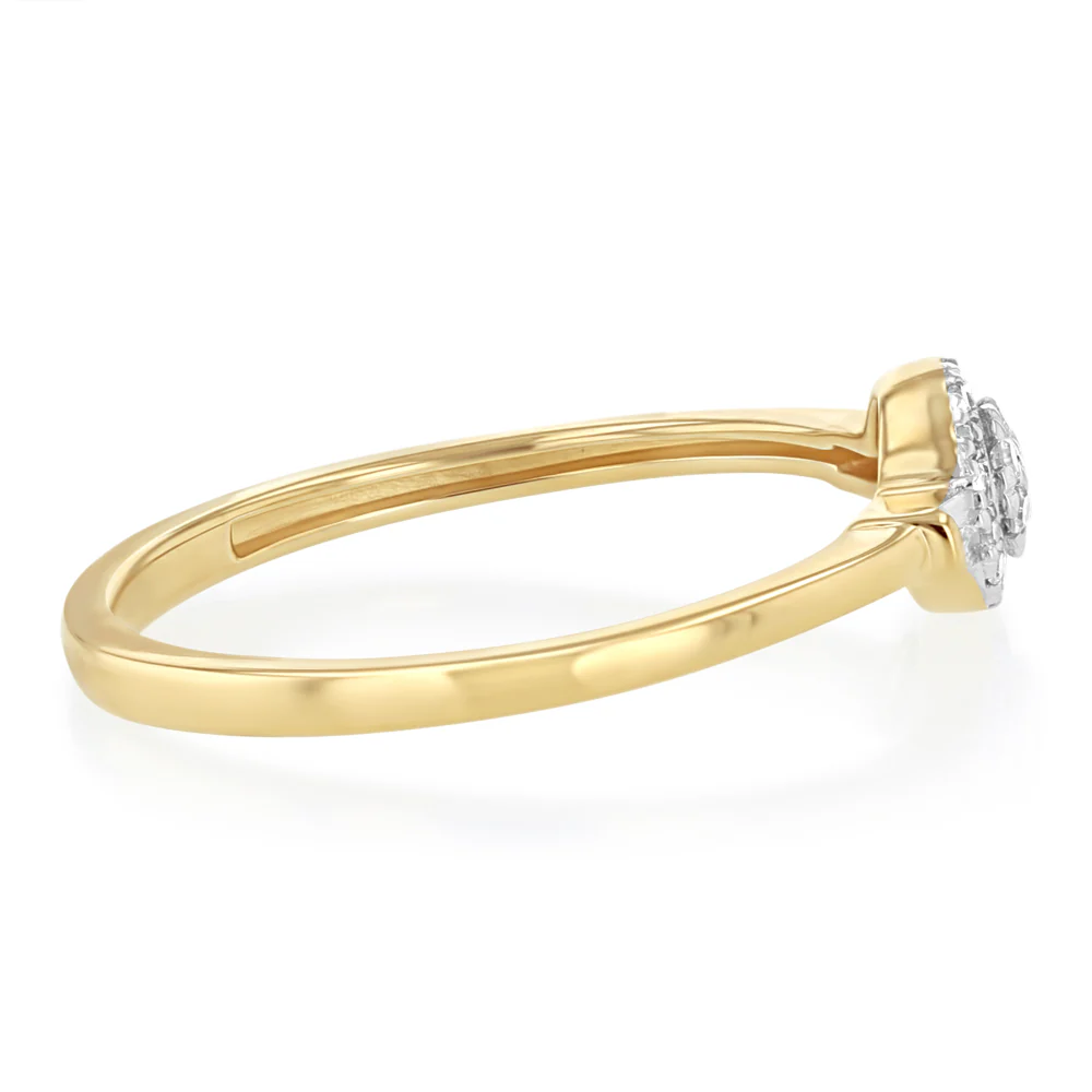 1/10 Carat Diamond Ring in 9ct Yellow Gold - Image 2