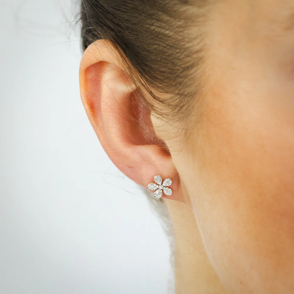 1/10 Carat Diamond Stud Earrings in 9ct Yellow Gold - Image 2