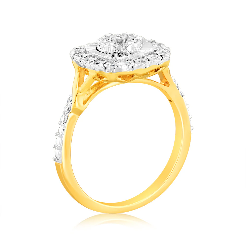 1/10 Carat Luminesce Lab Grown Diamond Ring In 9ct Yellow Gold - Image 3