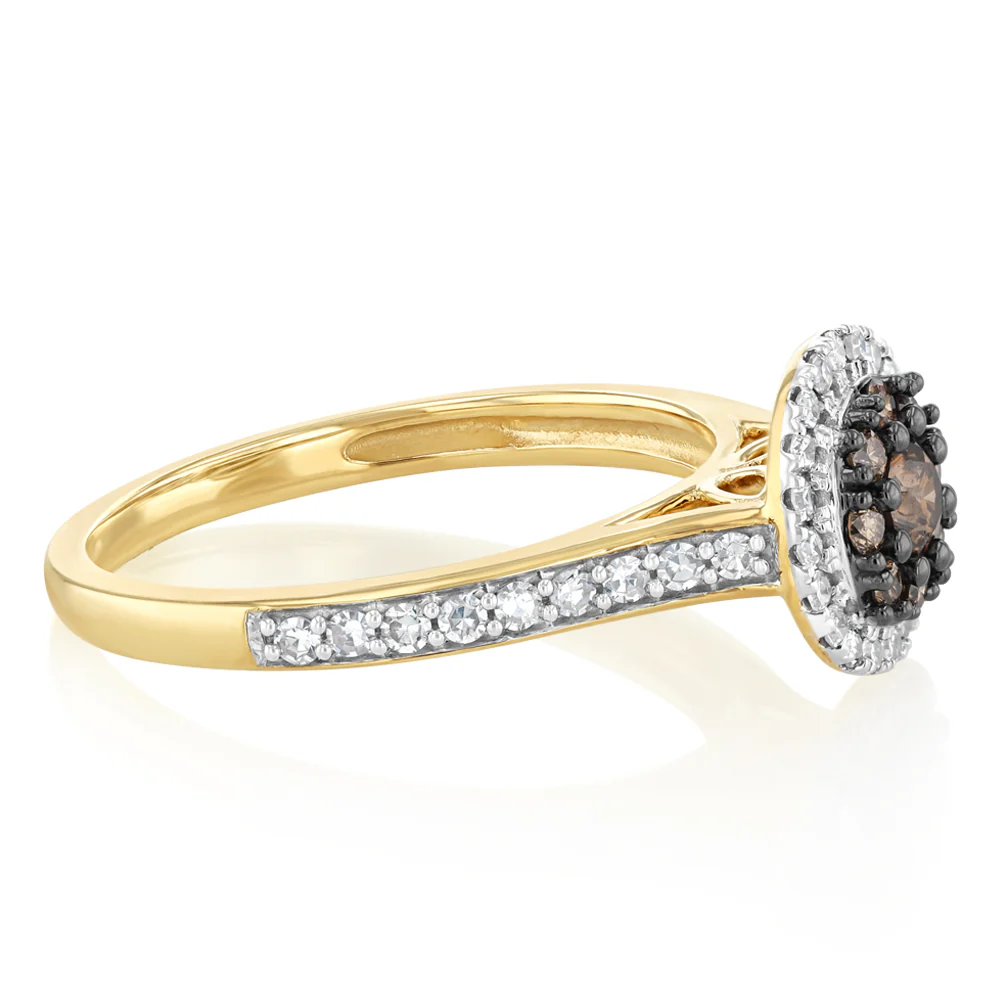 1/2 Carat Australian Diamond Ring in 9ct Yellow Gold - Image 2