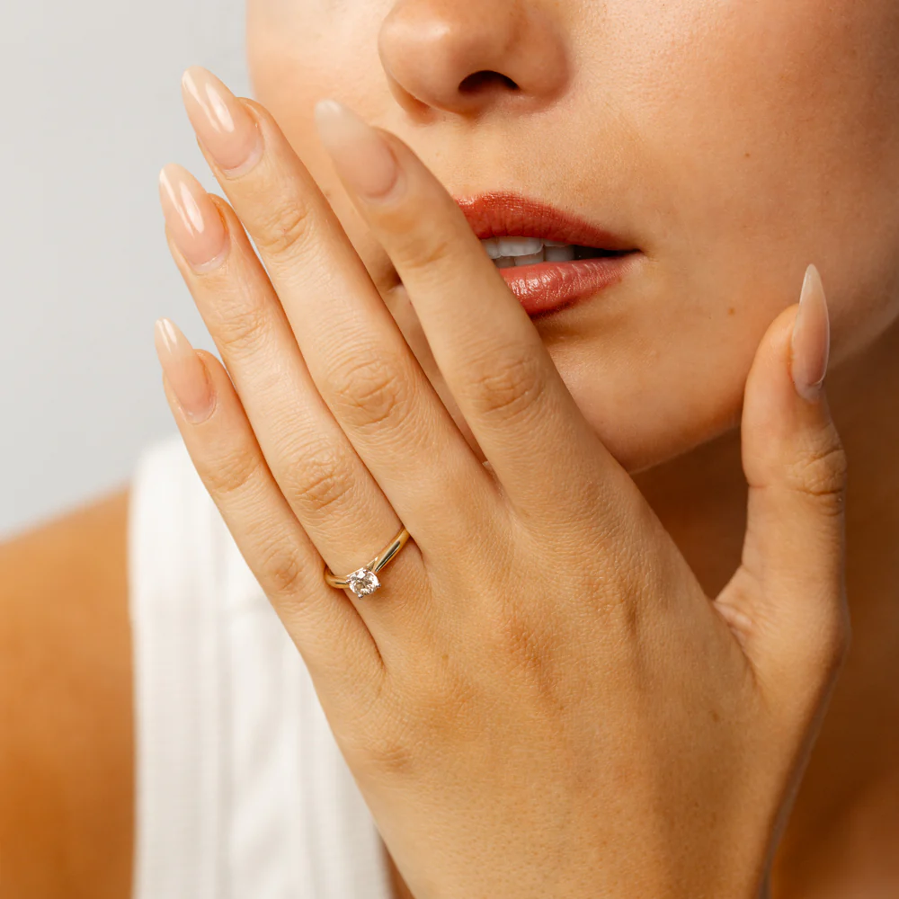 1/2 Carat Australian Diamond Solitaire Ring in 9ct Yellow Gold - Image 3