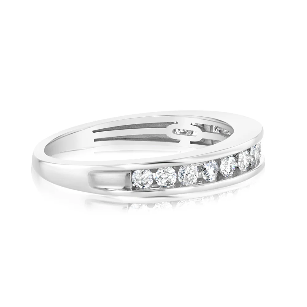 1/2 Carat Diamond Eternity Ring in 10ct White Gold - Image 2