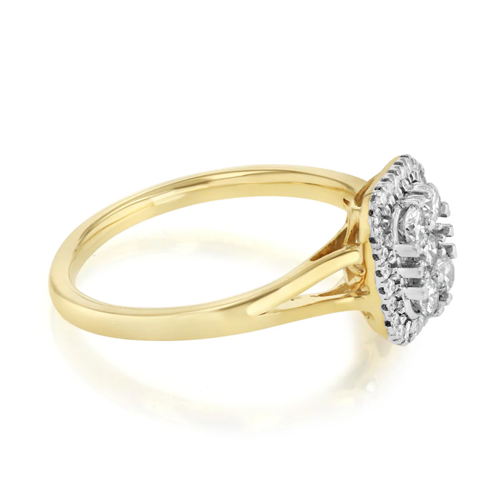 1/2 Carat Diamond Ring in 9ct Yellow Gold - Image 2