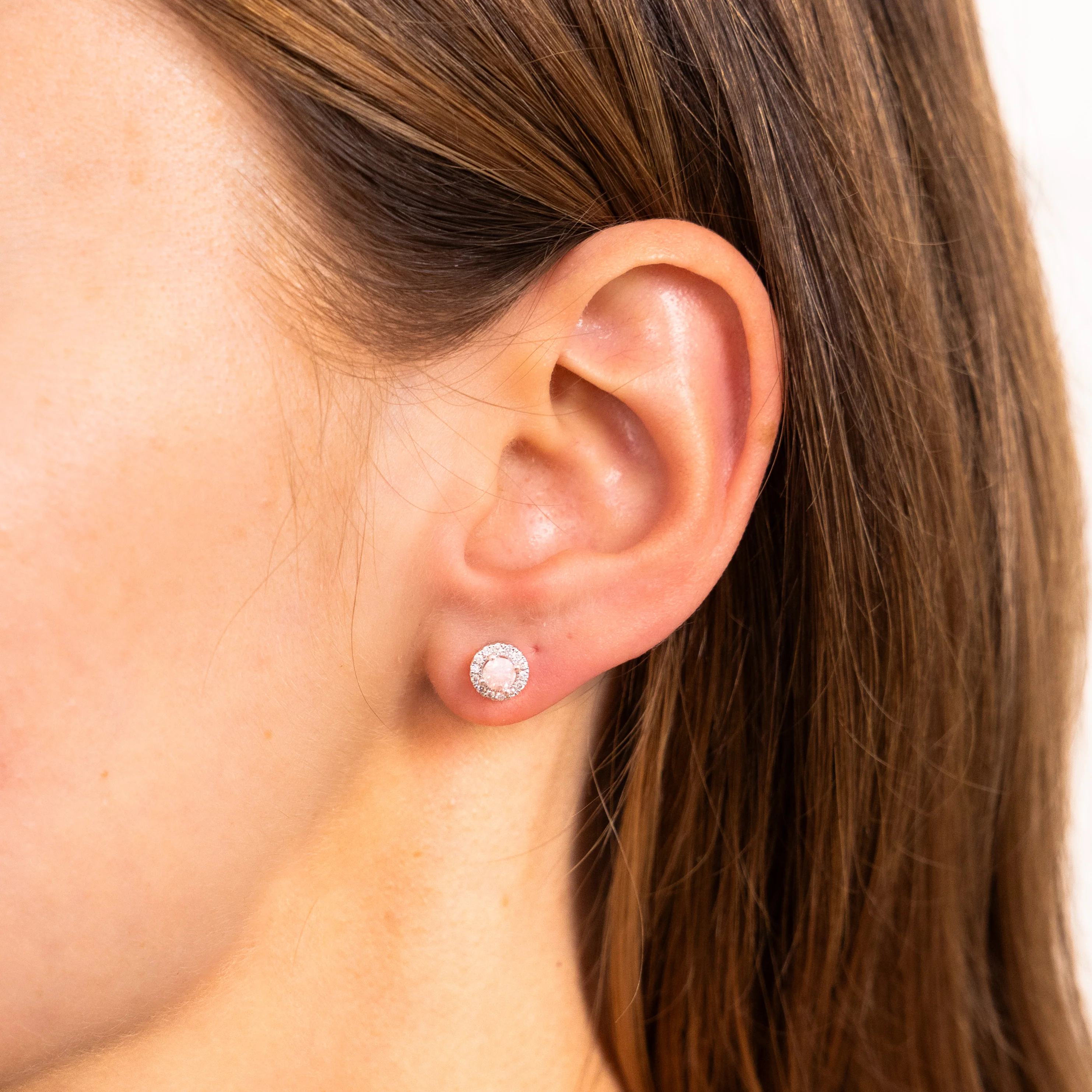 1/2 Carat Diamond Stud Earrings in 10ct White Gold - Image 2