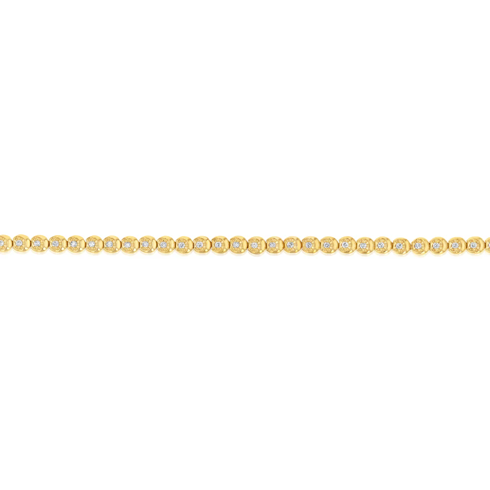 1/2 Carat Diamond Tennis Bracelet in 9ct Yellow Gold - Image 2