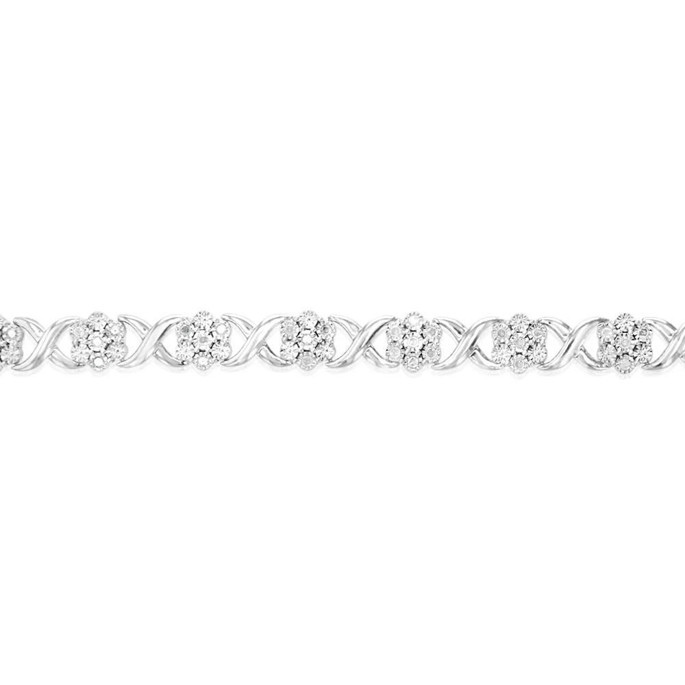 1/2 Carat Diamond Tennis Bracelet in Sterling Silver - Image 3