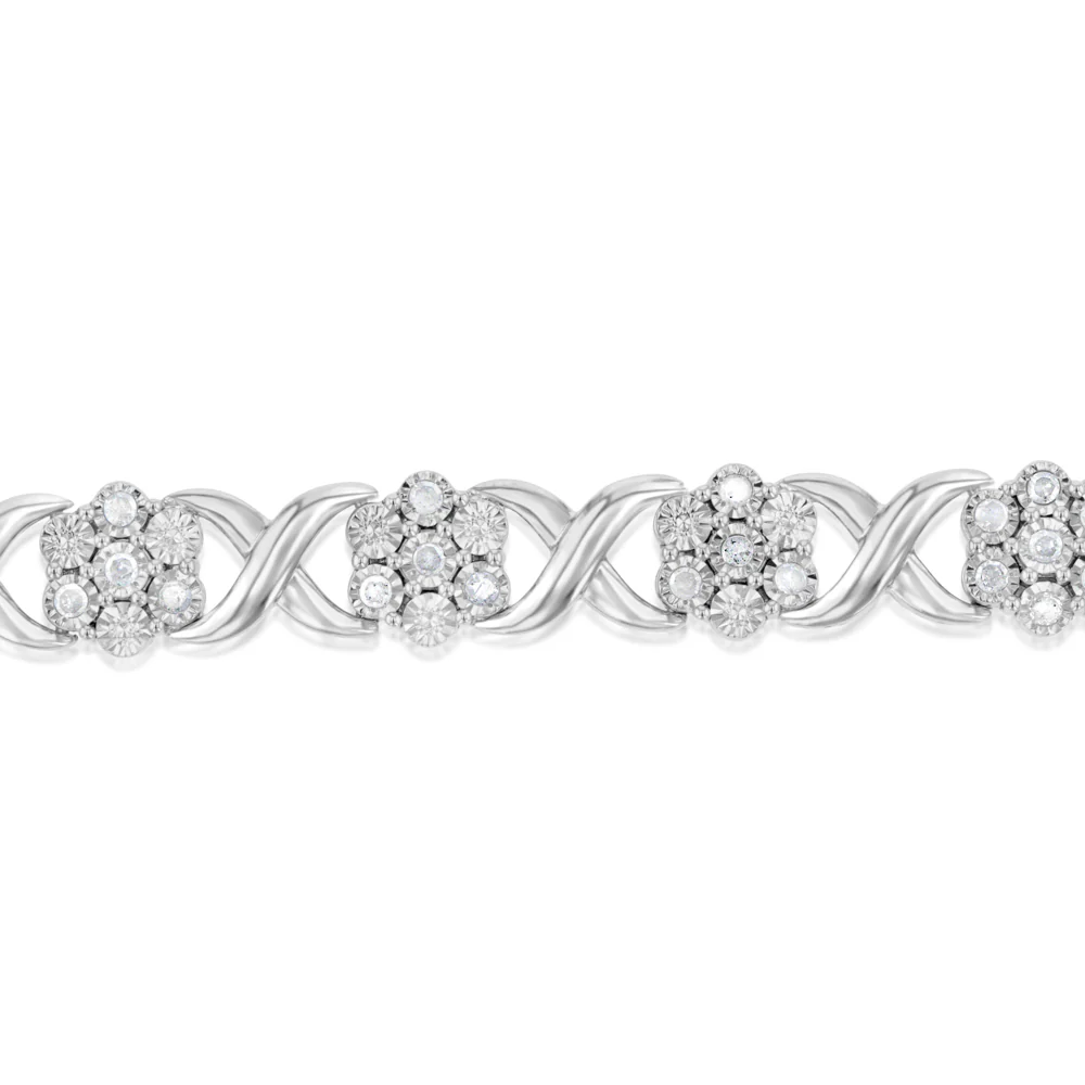 1/2 Carat Diamond Tennis Bracelet in Sterling Silver - Image 4