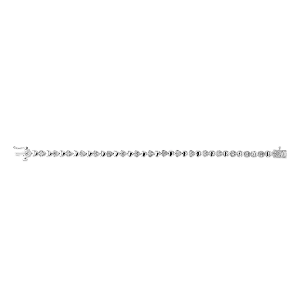 1/2 Carat Fancy Diamond Bracelet in Sterling Silver 17.5CM - Image 2