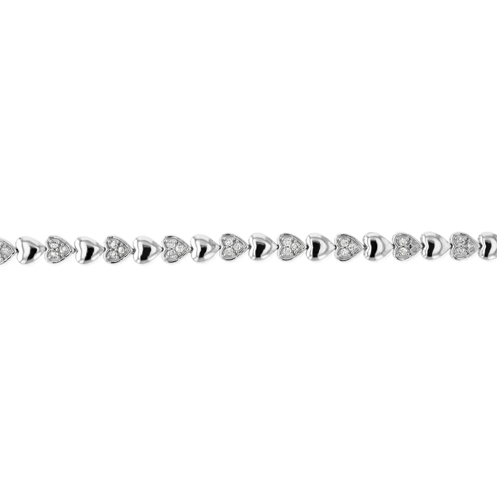 1/2 Carat Fancy Diamond Bracelet in Sterling Silver 17.5CM - Image 3