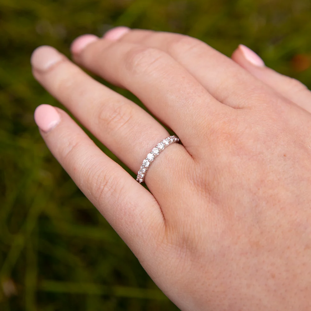 1/2 Carat Flawless Cut 18ct White Gold Diamond Bridal Ring - Image 3