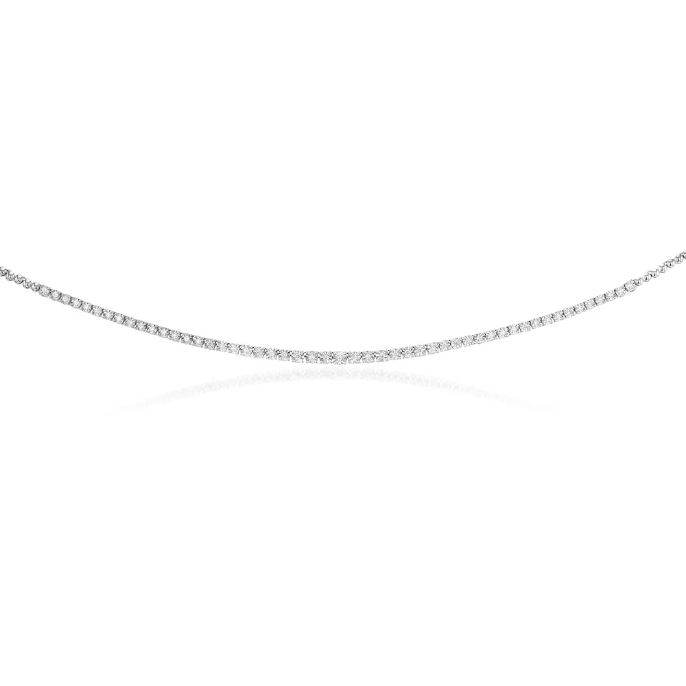 1/2 Carat Luminesce Lab Grown 45cm Diamond Tennis Necklace in Silver - Image 2