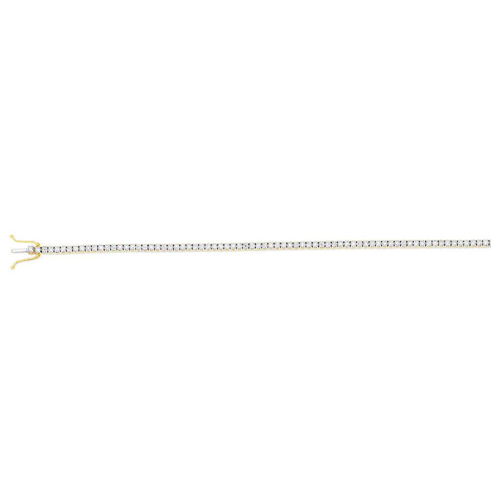 1/2 Carat Luminesce Lab Grown Diamond 17.5cm Tennis Bracelet in 9ct Yellow Gold - Image 2