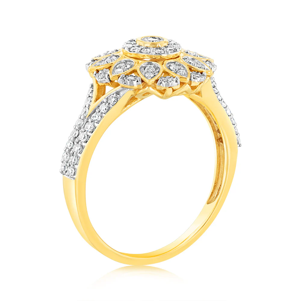 1/ 2 Carat Luminesce Lab Grown Diamond Ring In 9ct Yellow Gold - Image 2