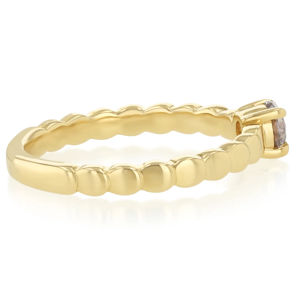 1/3 Carat Australian Diamond Solitaire Ring in 9ct Yellow Gold - Image 2