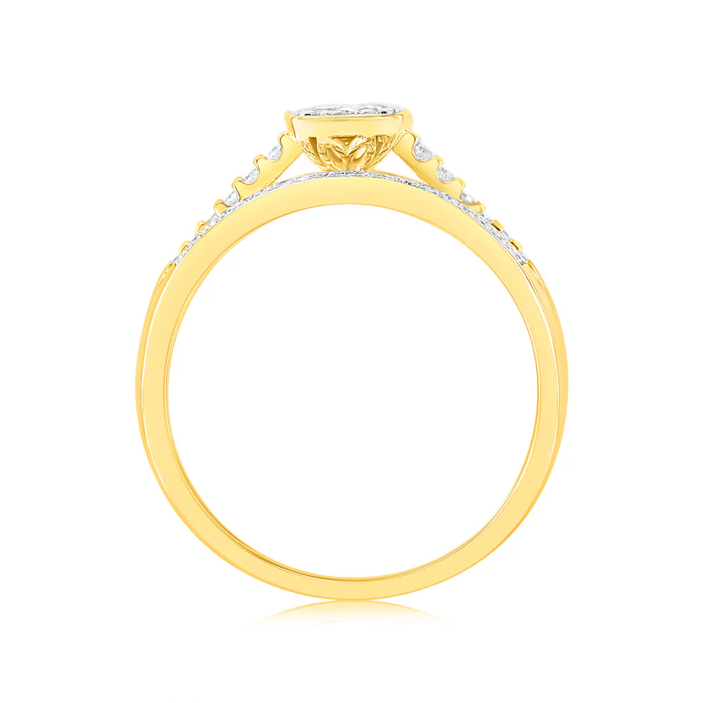 1/3 Carat Diamond Dress Ring in 9ct Yellow Gold - Image 3