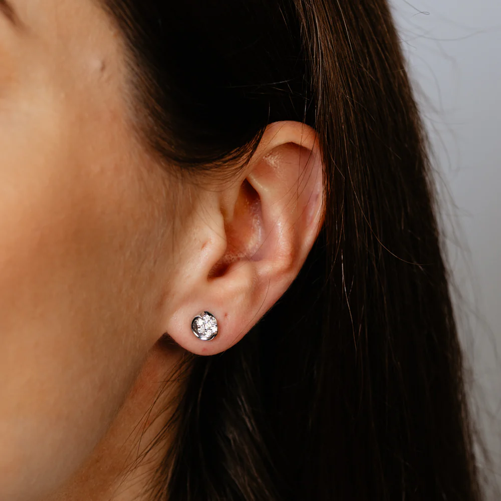 1/3 Carat Diamond Stud Earrings in 10ct White Gold - Image 2
