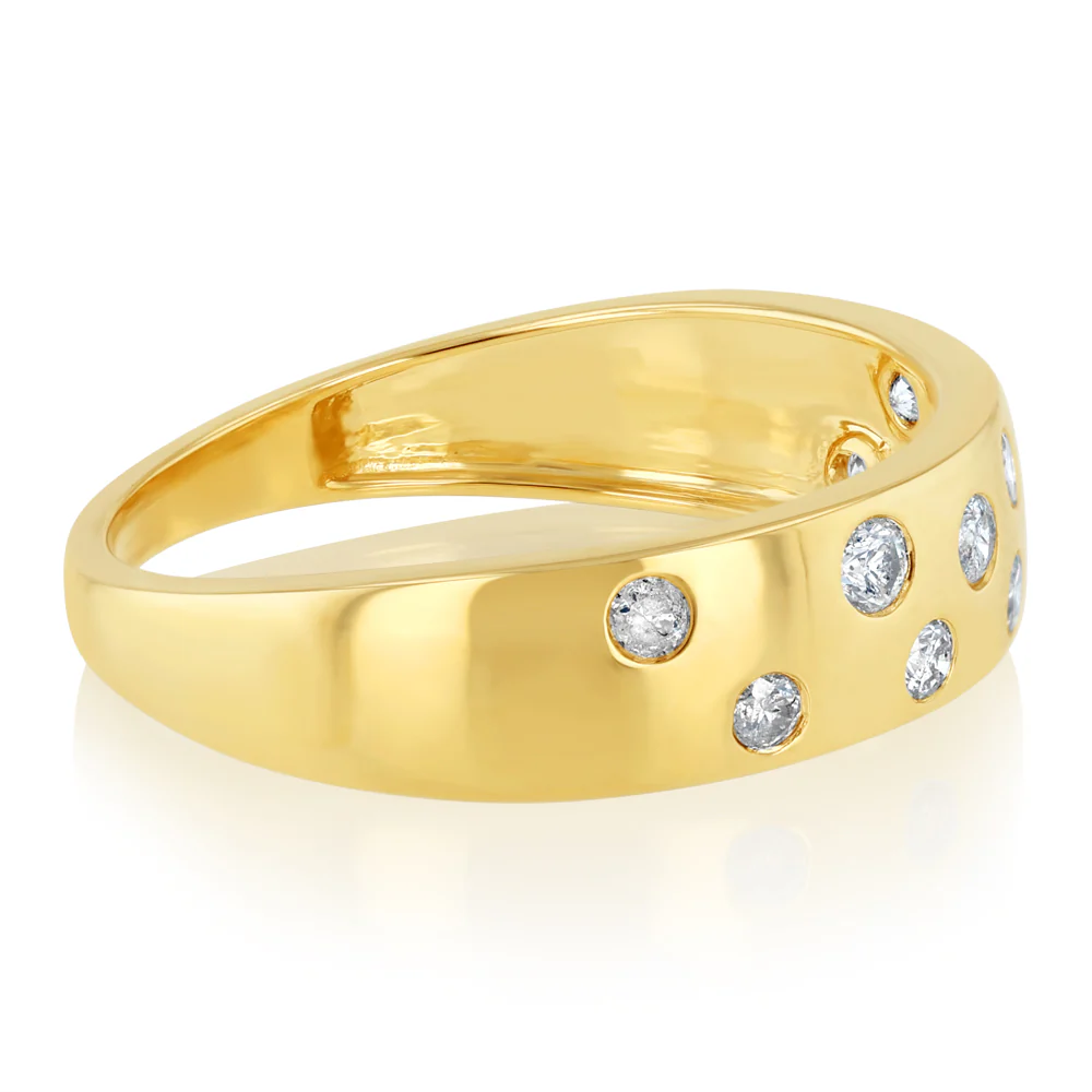 1/4 Carat Diamond Dress Ring in 9ct Yellow Gold - Image 2