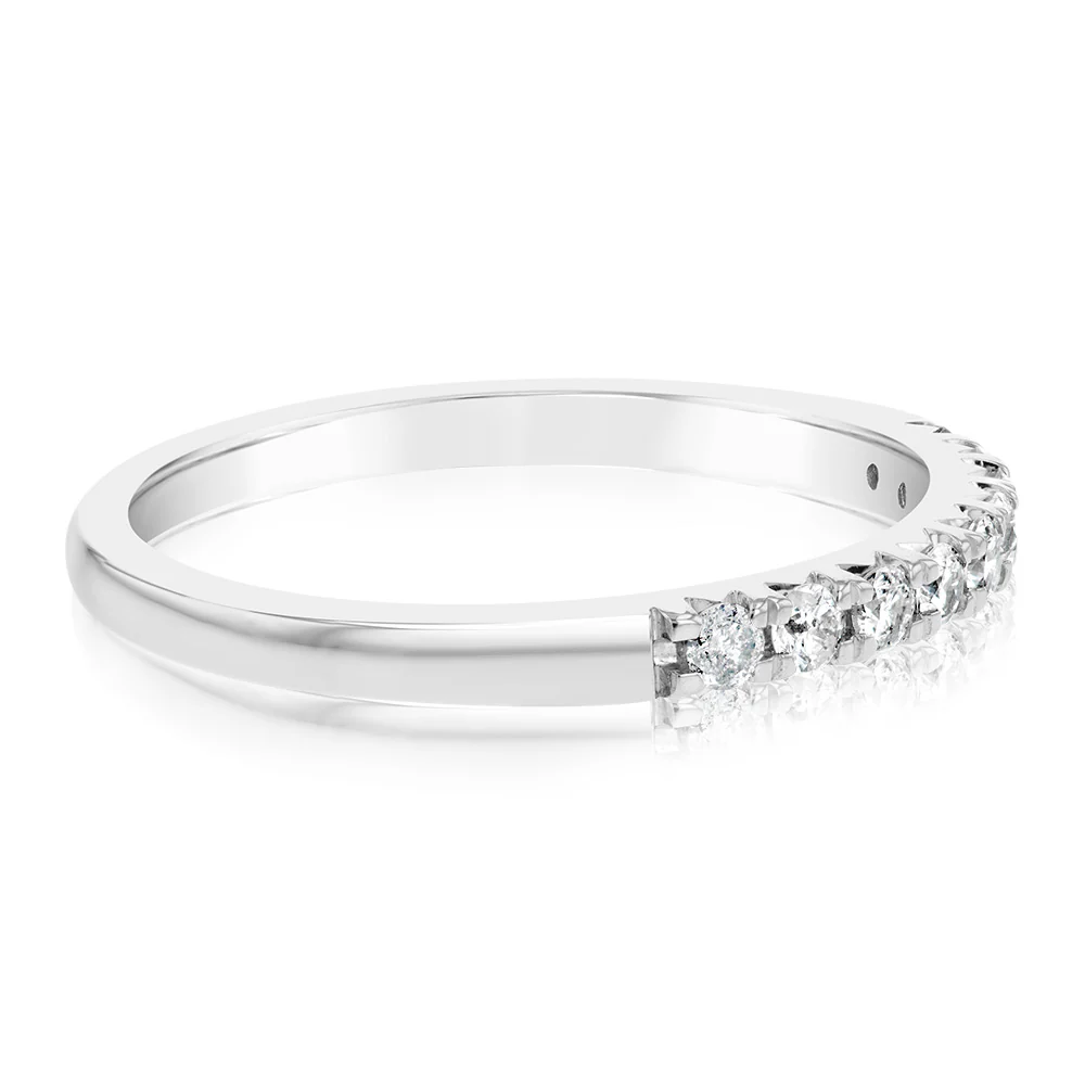 1/4 Carat Diamond Eternity Ring in 10ct White Gold - Image 2